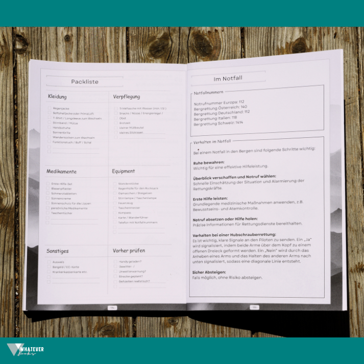 Gipfelbuch 2025 Vorbereitung Whatever Books